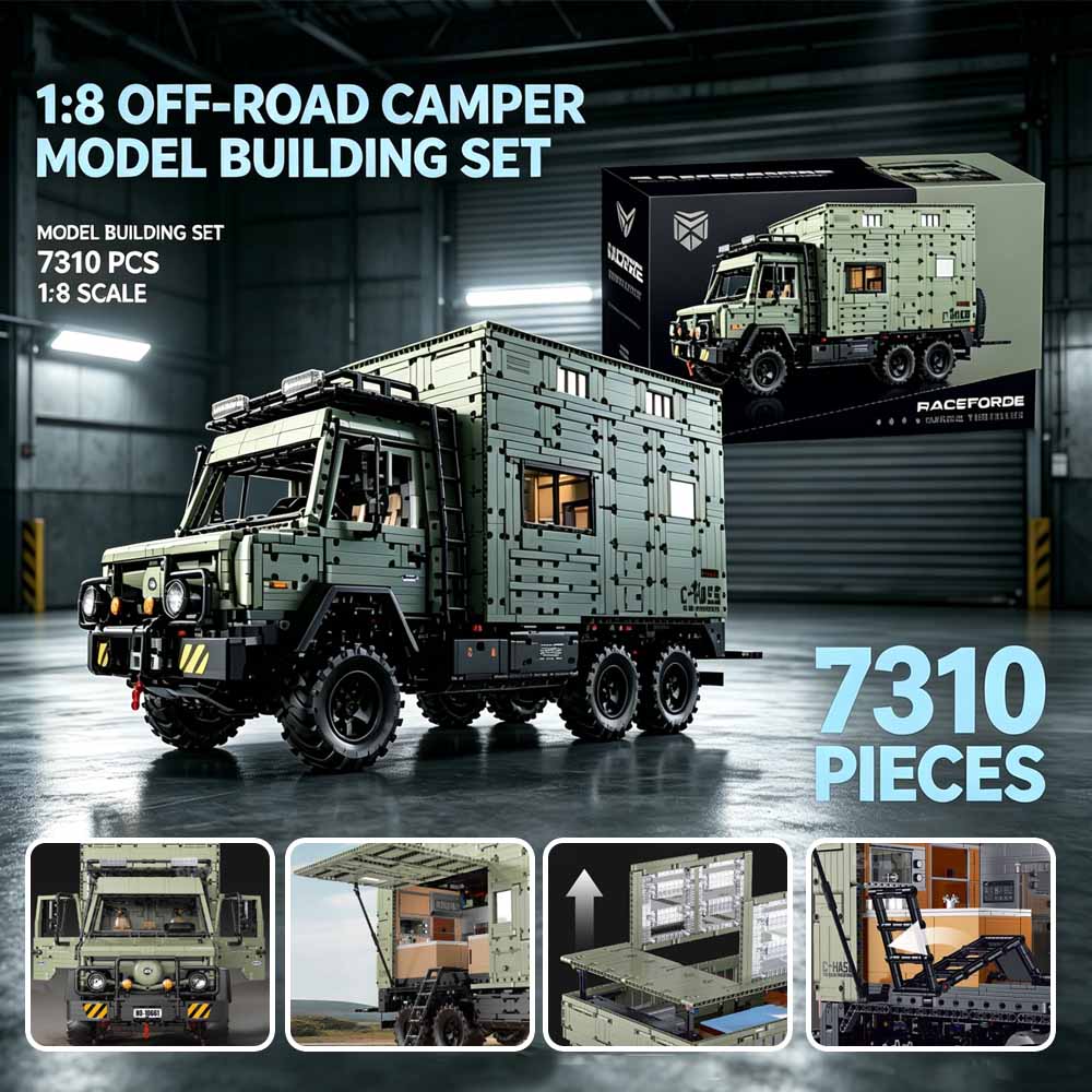 Heavy Equipment Truck - MOC 1:8 สเกล 6x6 รถบรรทุกออฟโรด Unimog