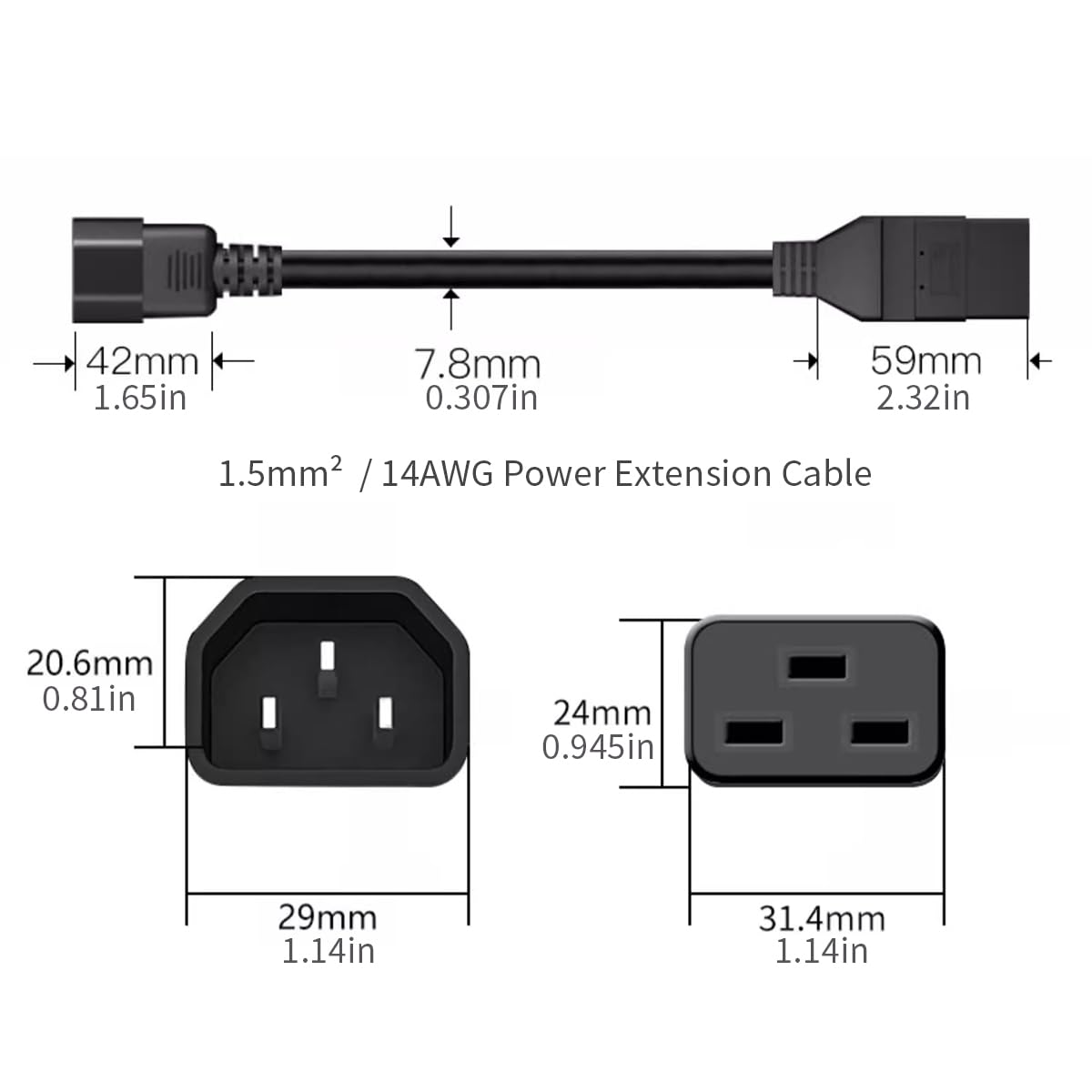 สายต่อพ่วงไฟฟ้า TOWE IEC C14 ถ - Heavy Equipment Center บทวิจารณ์และราคา